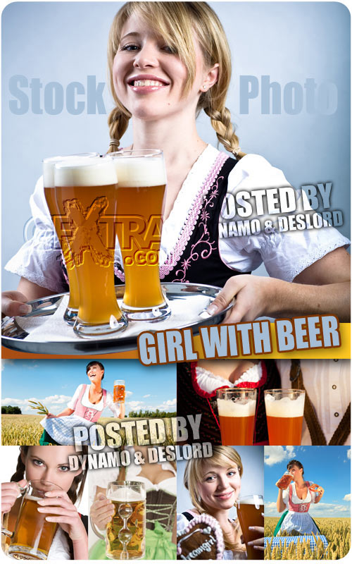 Girl with Beer - UHQ Stock Photo