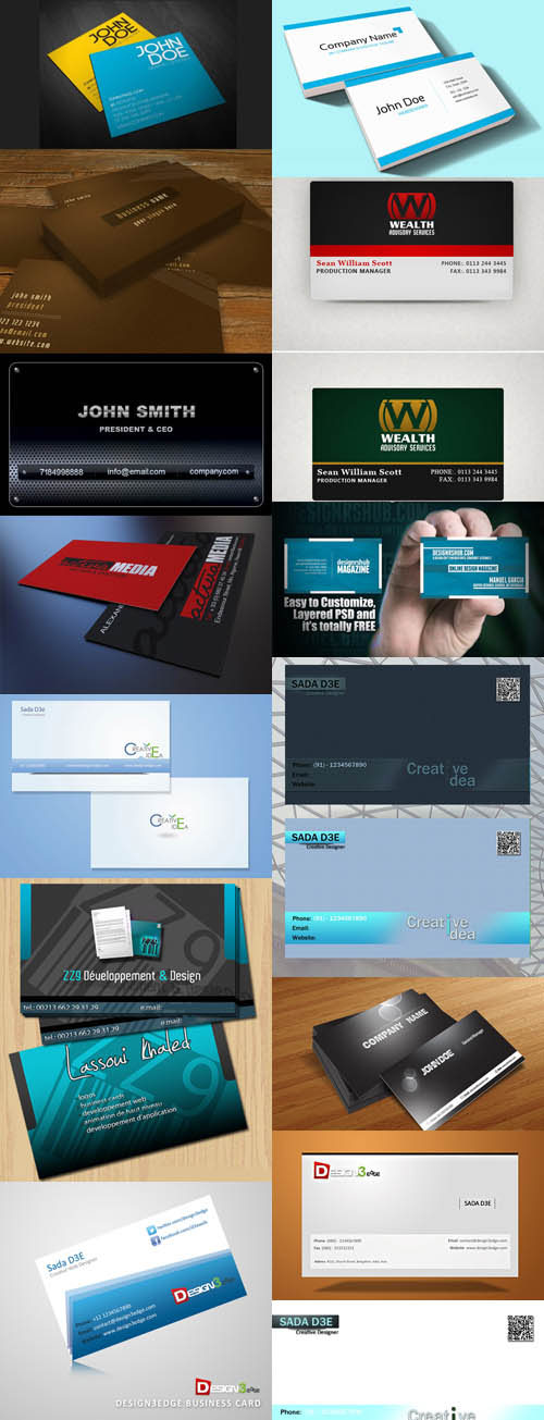 Collection Business Cards 2012 for Photoshop