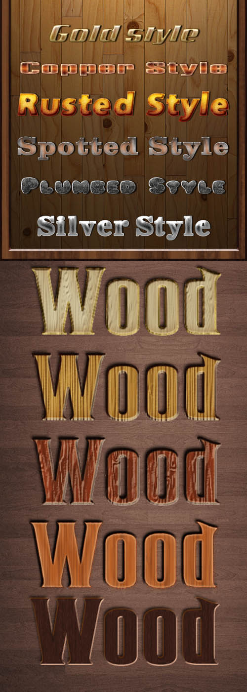 Wood and Metals Text Styles