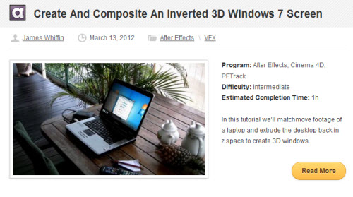 Aetuts+ Premium - Create And Composite An Inverted 3D Windows 7 Screen