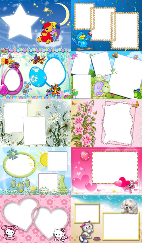 Collection of Spring Photo frames  pack 2