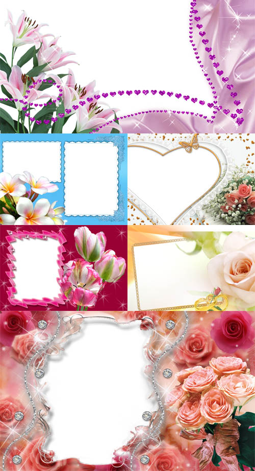 Collection of Spring Photo frames  pack 1