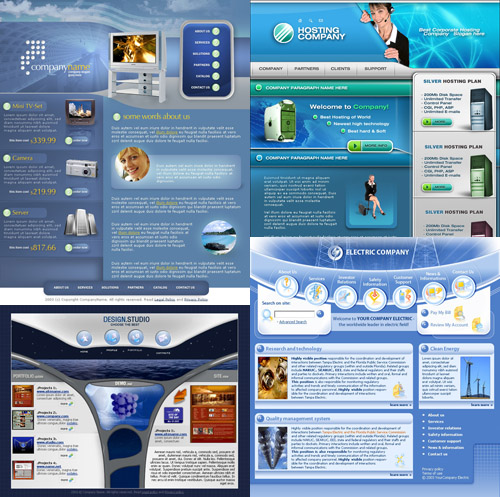 Blue Web 4 Template pack