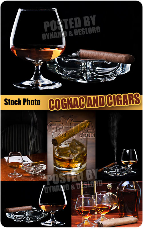 Cognac and cigars - UHQ Stock Photo