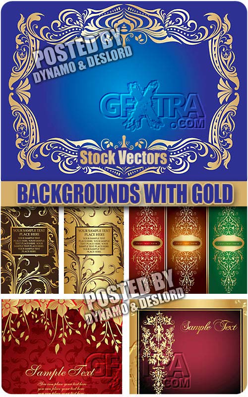 Backgrounds with GOLD - Stock Vectors