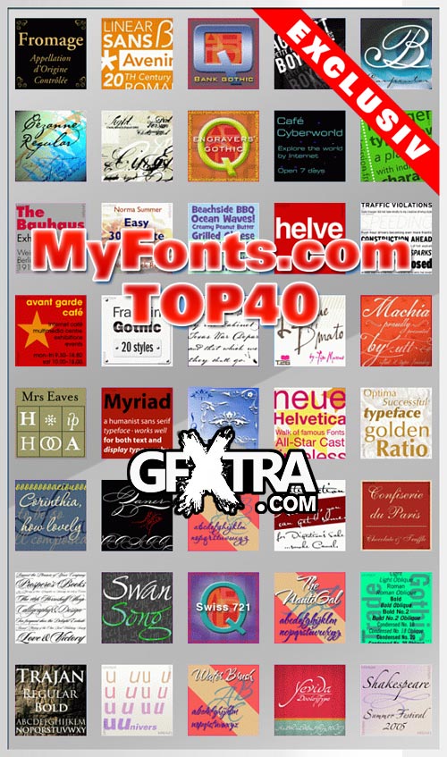Top 40 Fonts $10.000 - MyFonts.com