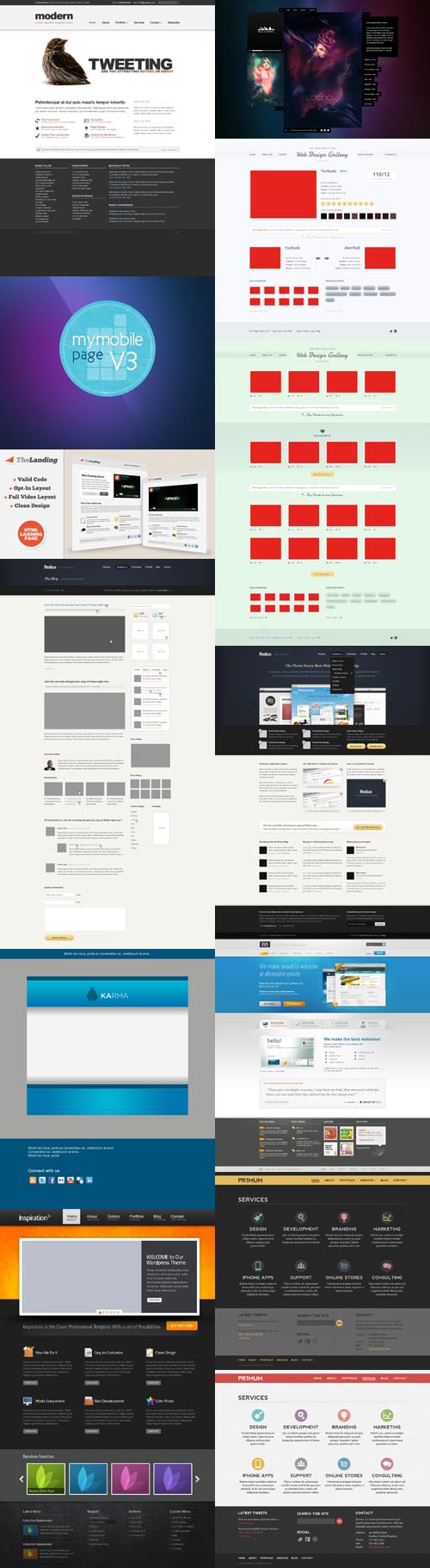 Web Design Gallery Psd Collection Template Pack
