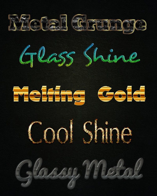 5 Colourful Text Styles for Photoshop