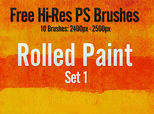 Rolled Paint Photoshop Brushes Set 1