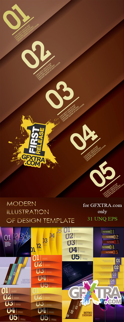 Modern illustration of design template 31xEPS