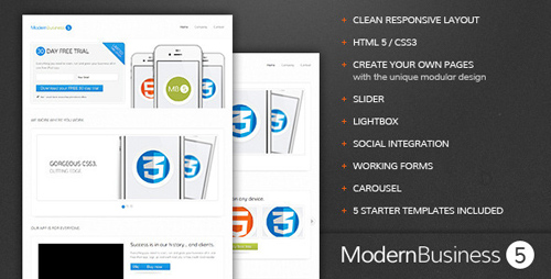 ThemeForest - Modern Business 5 - Responsive Landing Page - RiP