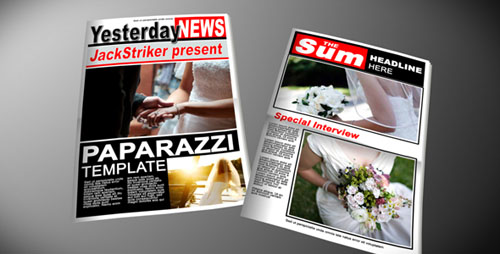 VideoHive Paparazzi Tabloid Newspaper 118929 - Projects for After Effects