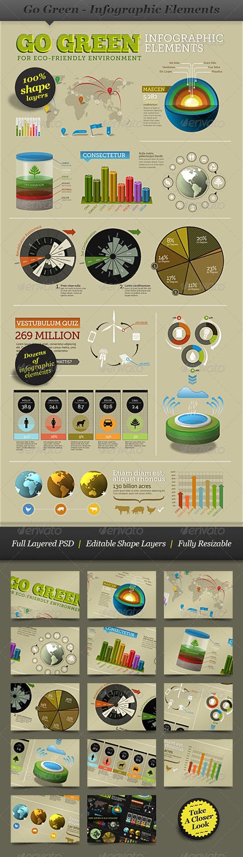 GraphicRiver - Go Green - Infographic Elements - info template