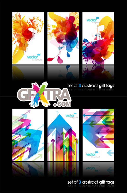 Abstract Gift Vector Tags #2