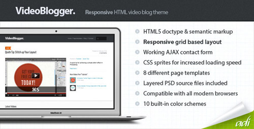 ThemeForest - VideoBlogger - Responsive HTML Video Blog Theme - RiP