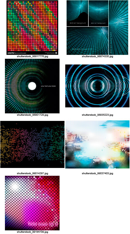 Amazing SS - Abstract Pixel Backgrounds, 15xEPS
