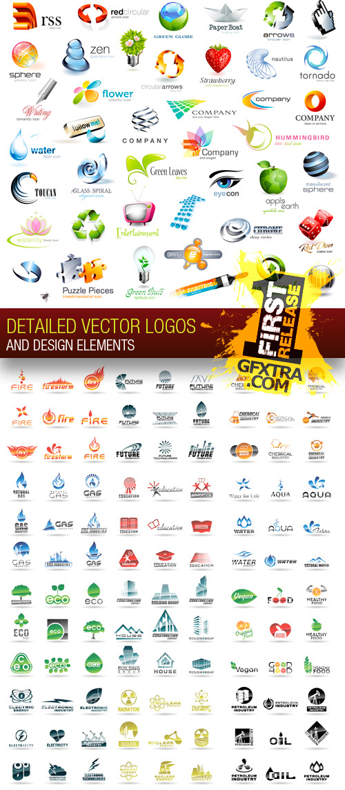 Amazing SS - Detailed Vector Logos &amp; Design Elements, 21xEPS