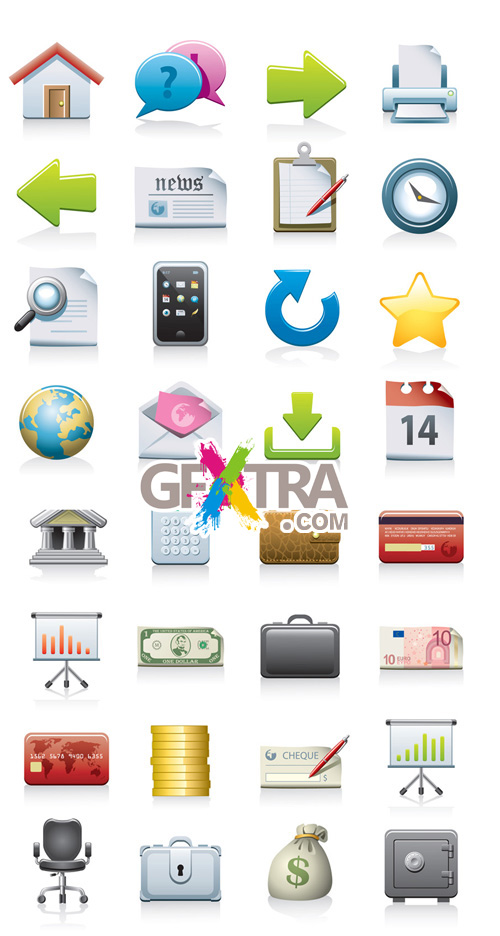 Office and Bank - Vector Icons Pack #7