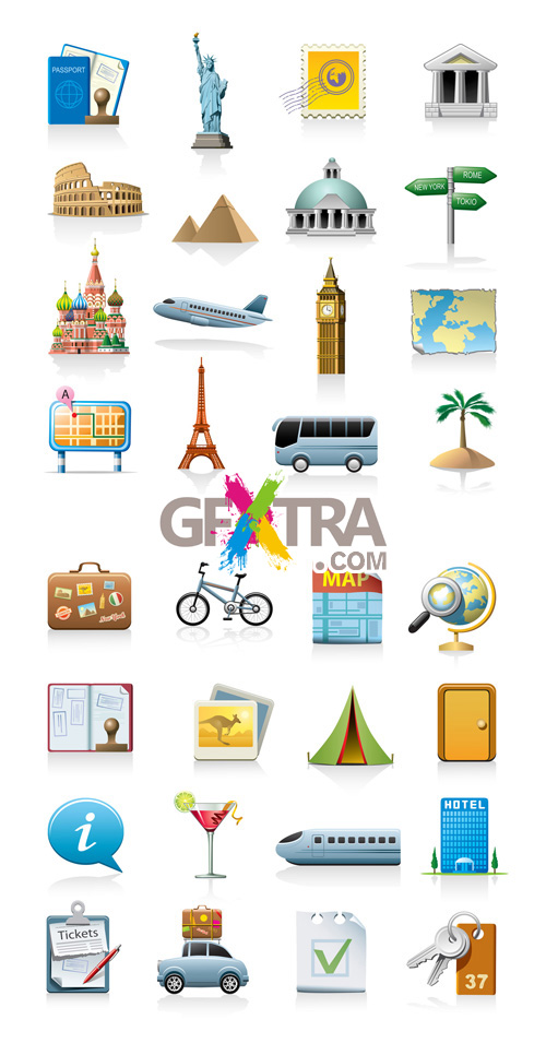 Vacation and Travel - Vector Icons Pack #6