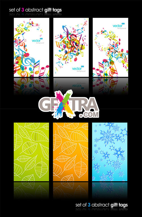 Abstract Gift Vector Tags #8