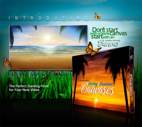 Animated Spring & Summer Canvases, 16 HD Footages!