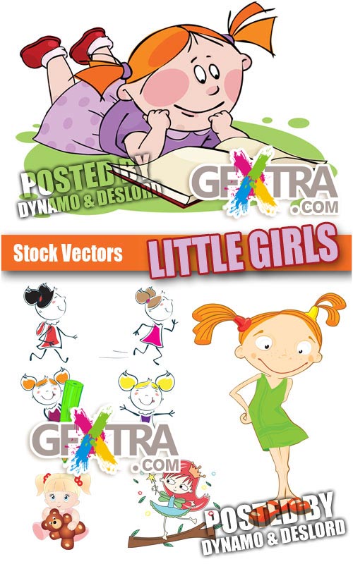 Little girls - Stock Vectors