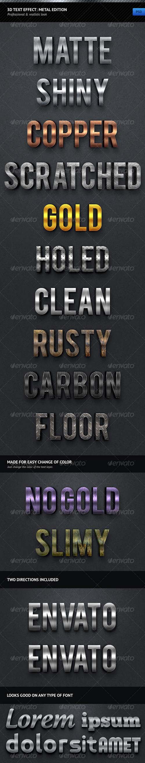 GraphicRiver: 3D Text Effect - Metal Edition