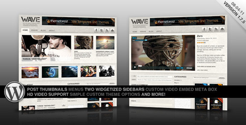 ThemeForest - Wave v1.0 - A Video Centric Theme for WordPress