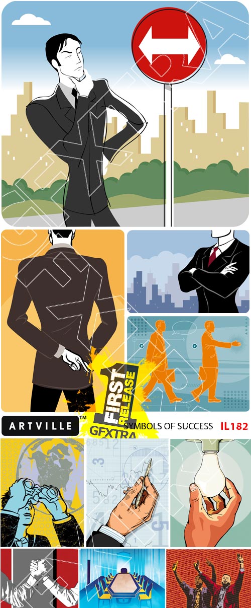 Artville Illustrations IL182 Symbols of Success