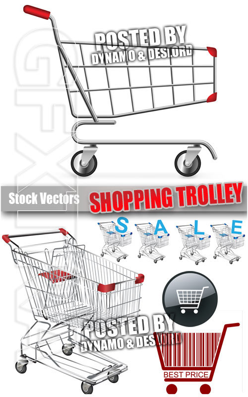 Shopping trolley - Stock Vectors