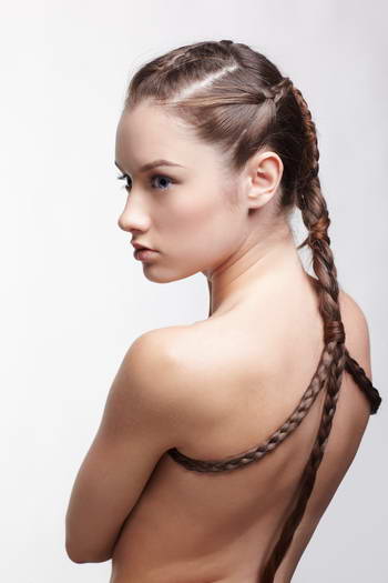 Portraits of a Girl with a Creative Hairstyle #1, 18xJPG