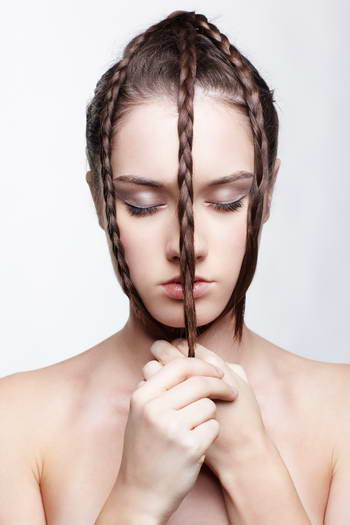 Portraits of a Girl with a Creative Hairstyle #1, 18xJPG