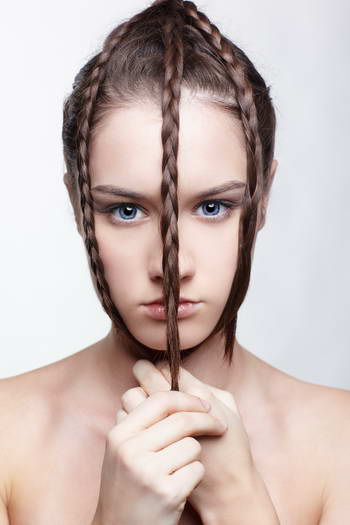 Portraits of a Girl with a Creative Hairstyle #1, 18xJPG