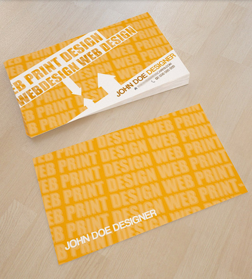 Orange Web Print Business Cards