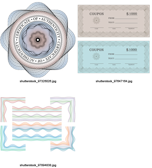 Amazing SS - Certificate Templates and Guilloche Elements, 15xEPS