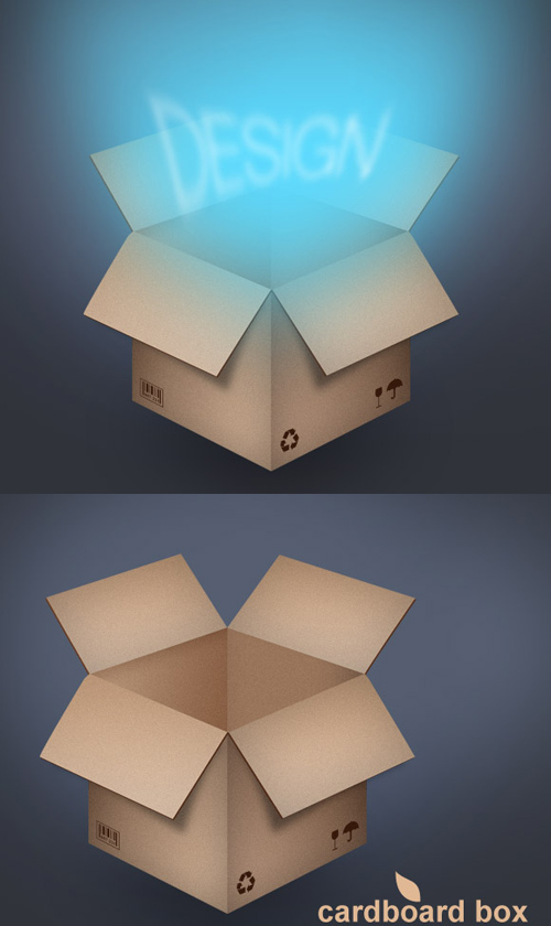 Cardboard Box Psd