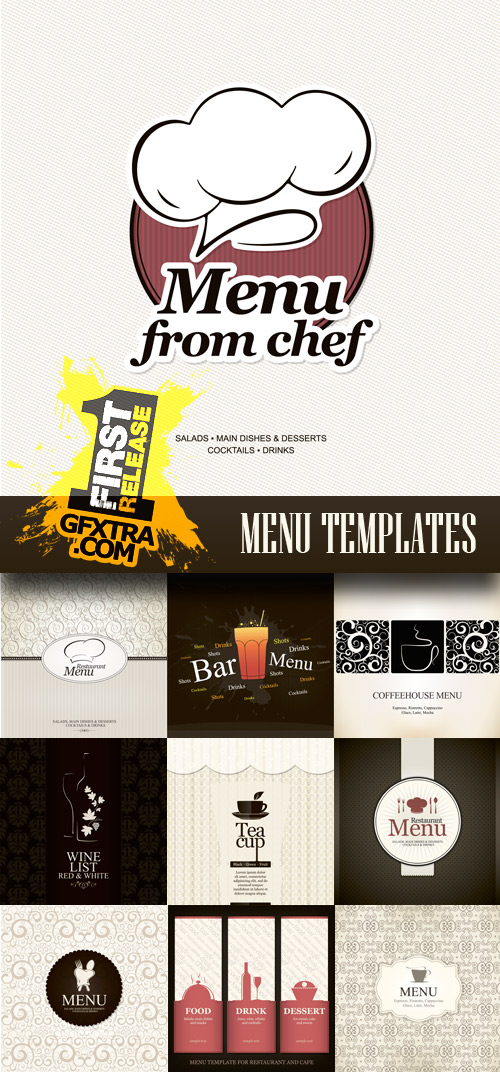 Amazing SS - Menu Templates, 25xEPS