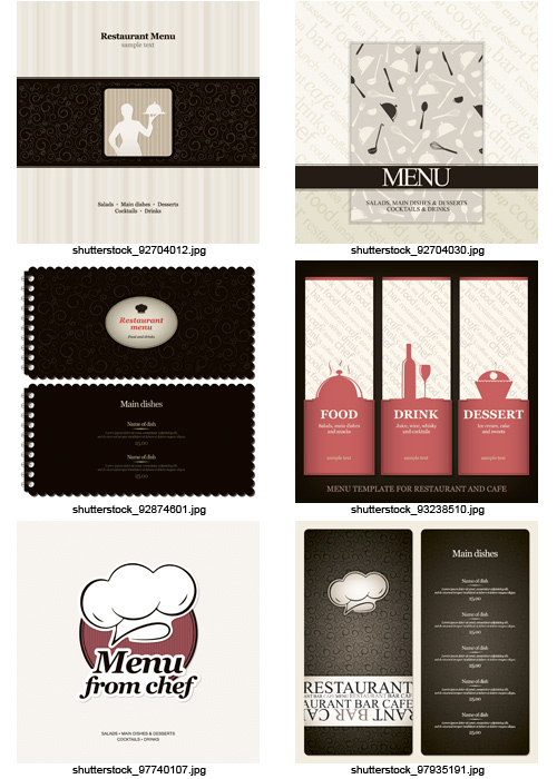 Amazing SS - Menu Templates, 25xEPS