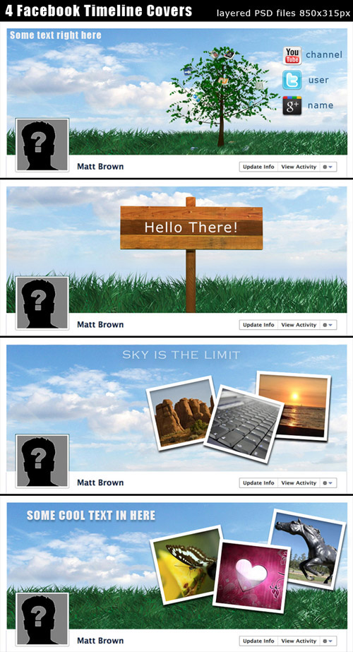 4 Grass and Sky Facebook Timeline Covers