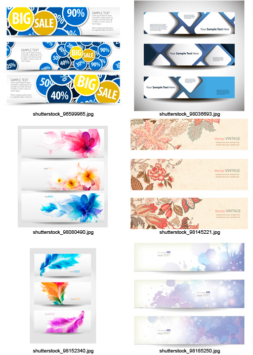 Amazing SS - Banners Collection, 25xEPS