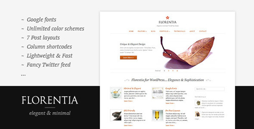 ThemeForest - Florentia - Elegant & Minimal theme v1.1.2 for WordPress (reupload)