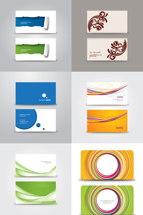 Vectors Business Cards Collection