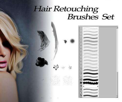 Hair Retouching Brushes Set