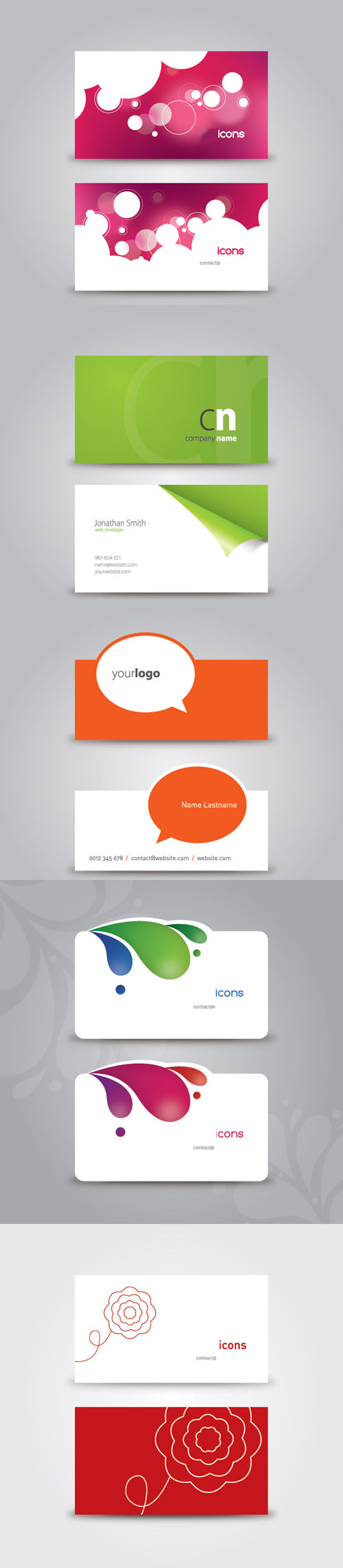 Business Cards Vector Collection Pack 3