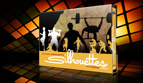 Fitness Men Silhouettes in Motion
