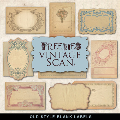 Scrap-kit - Old Style Labels - Creative Vintage Design