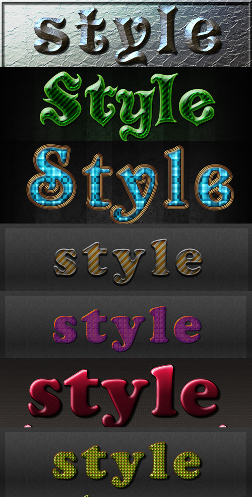 New Text Sonarpos Styles for Photoshop Pack 2