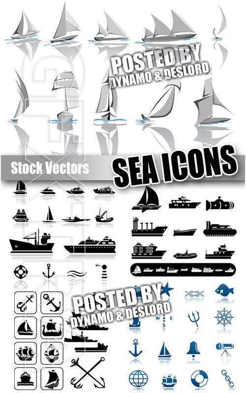 Sea icons - Stock Vectors