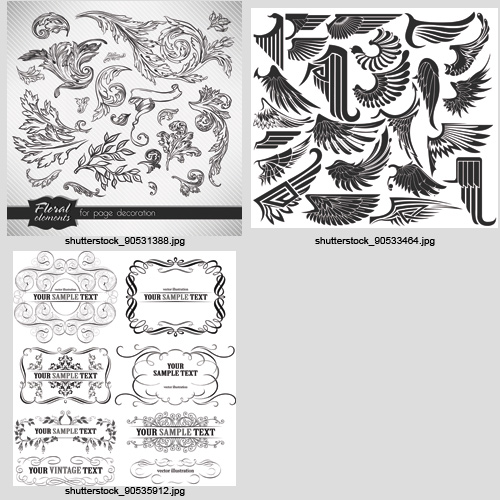 Amazing SS - Black &amp; White Design Elements, 15xEPS