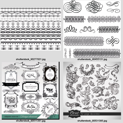 Amazing SS - Black &amp; White Design Elements, 15xEPS